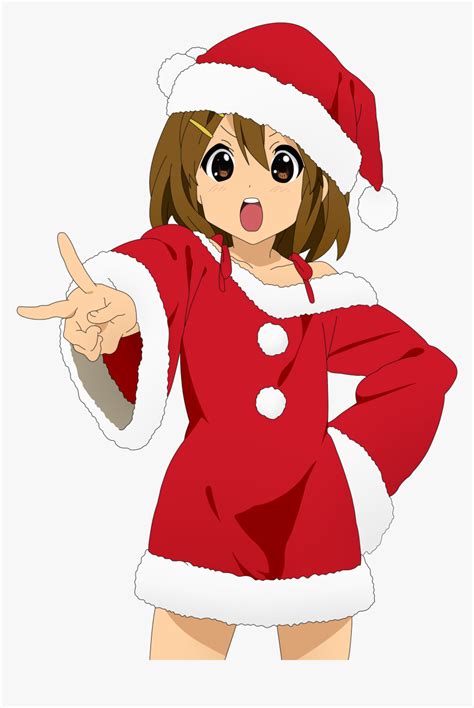 Transparent Anime Christmas Png - Anime Girl With Santa Hat, Png Download - kindpng