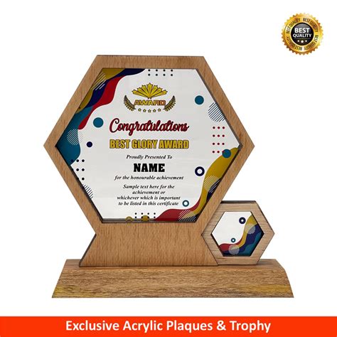 5093 Acrylic Wooden Plaque – iTrophy