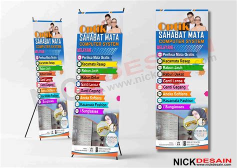 Contoh Desain Standing Banner Optik Keren | Percetakan Murah Tanjungbalai - Percetakan ...