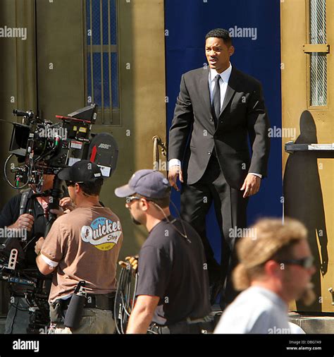 Will Smith shooting on location for MIB III (Men In Black 3) at Battery Park in New York City ...