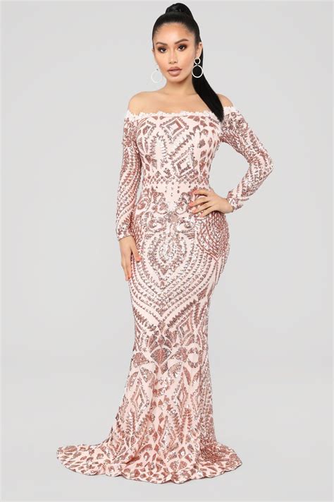 Chloe RoseGold Sequin Dress - RoseGold | Bekleidung