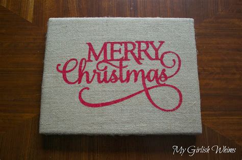 DIY Burlap Merry Christmas Sign - My Girlish Whims