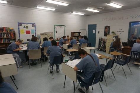 Prisoners at Lowell Correctional Facility in Ocala, Florida, engage in a volunteer-led literacy ...