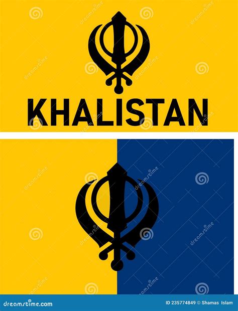 Khalistan Flag Sikhs for Justice Sikh Emblem Illustration Vectors Stock ...