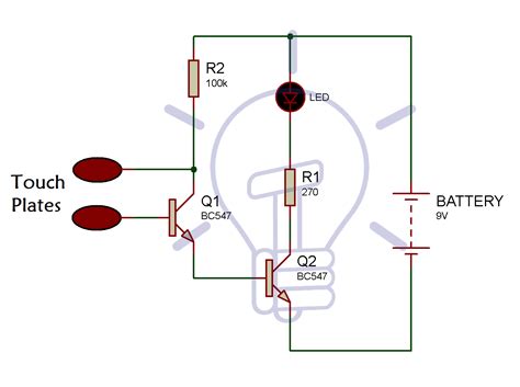 Simple Touch Sensitive Switch Circuit using 555 Timer & BC547 Transistor Lighting Control System ...