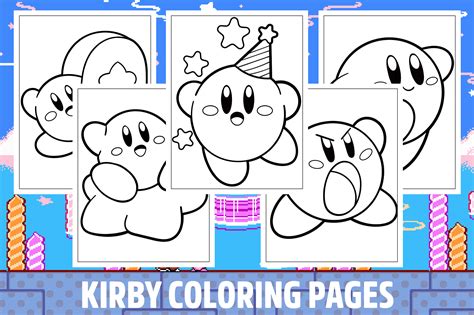 Kirby Coloring Pages for Kids, Girls, Boys, Teens Birthday School Activity | Made By Teachers