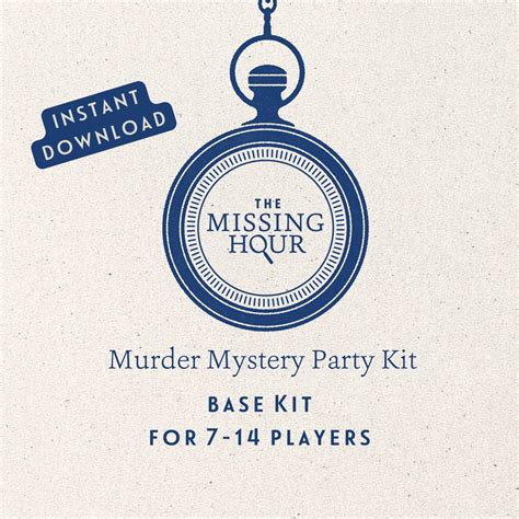 Instant Download Box Kit Murder Mystery Party, Printable, PDF, JPEG, At-home Print - Etsy