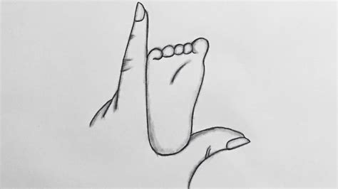 How to draw a meaningful drawing // How to draw baby feet - YouTube