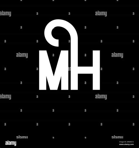 MH Letter Logo Design. Initial letters MH logo icon. Abstract letter MH ...