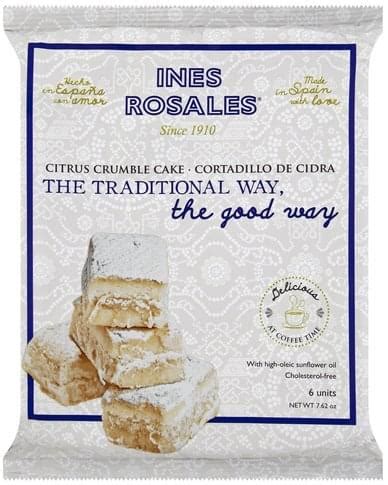 Ines Rosales Citrus Crumble Cake - 6 ea, Nutrition Information | Innit