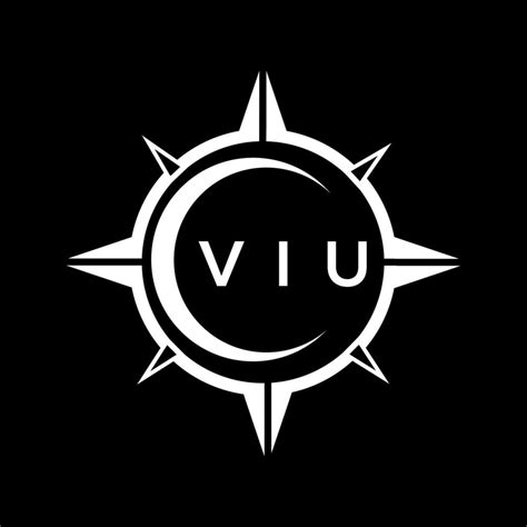 VIU abstract technology logo design on Black background. VIU creative ...