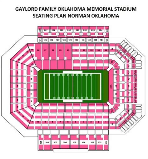 Oklahoma Memorial Stadium Seating Plan, Ticket Price, Parking Map