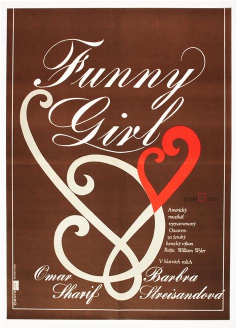 Funny Girl Movie Poster, 1970s Minimalist Cinema Art