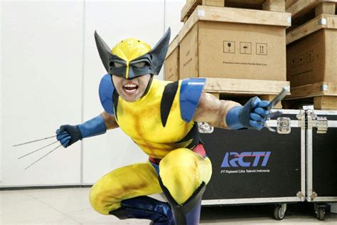 My wolverine cosplay with classic yellow spandex suit costume | Cosplay ...