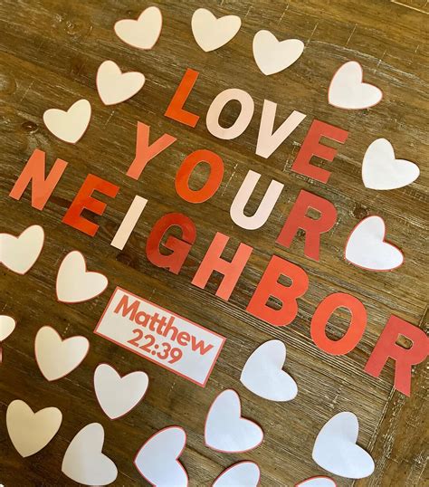 Love Your Neighbor Bible Activity, Valentine's Day Printable, Matthew 22:39, Homeschool Activity ...