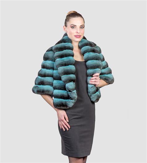 Green Chinchilla Fur Jacket - Haute Acorn