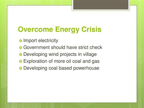 Energy crisis and its effects