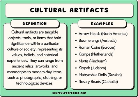 15 Examples of Cultural Artifacts (A to Z List +Pictures)