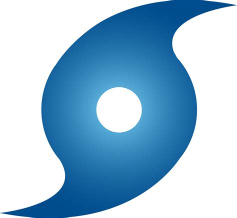 Blue Hurricane Weather Symbol - Free Clip Art