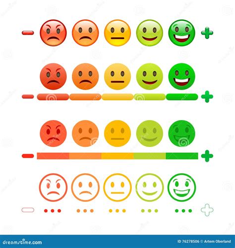 Barra Dell'emoticon Di Risposte Risposte Emoji Illustrazione Vettoriale ...