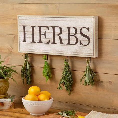 Herbs Drying Rack Wall Décor | Herb drying racks, Kitchen wall decor ...