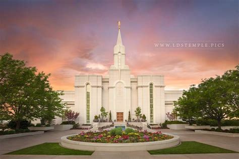 Bountiful Temple Summer Glow - LDS Temple Pictures | Bountiful temple ...