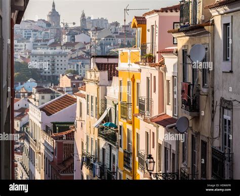 Architecture in the Old Town of Lisbon, Portugal Stock Photo - Alamy