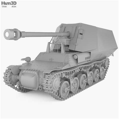 Marder I Tank Destroyer 3D model - Download Tank on 3DModels.org