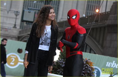 Spider-Man Does a Stunt on 'Far From Home' Set with Zendaya!: Photo ...