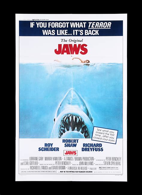 Sold Price: JAWS (1975) - US One-Sheet Poster, 1979 Re-release - April 4, 0120 12:00 PM BST