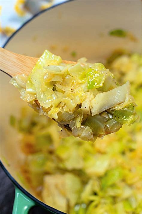 Stewed Cabbage - Easy Buttered Cabbage in Dutch Oven