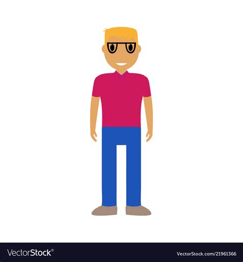 Cartoon man on a white background Royalty Free Vector Image