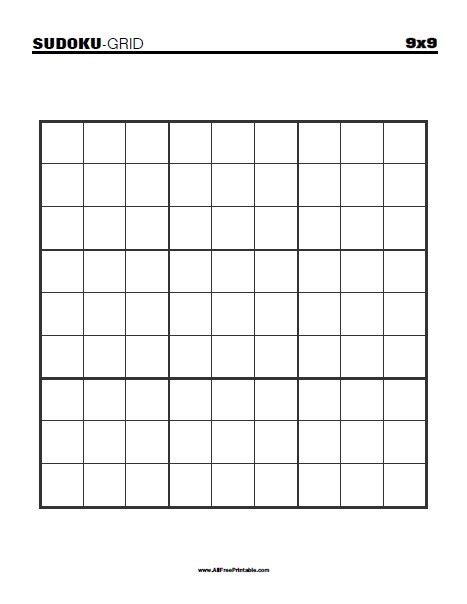 Printable Sudoku Blank Form - Printable Forms Free Online