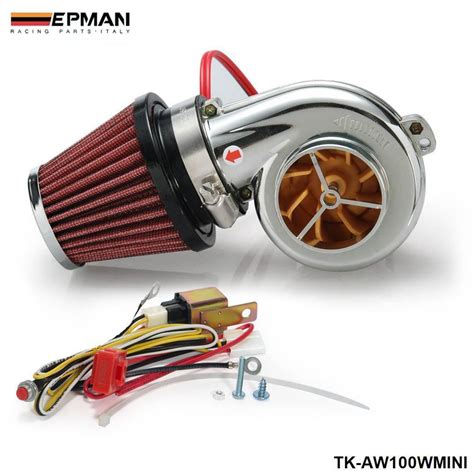 Buy kits Mini Electric Turbo Supercharger Kit Air Filter Intake for all ...