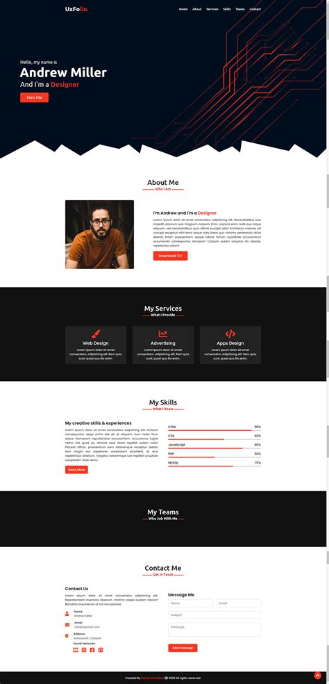 WEB PORTFOLIO DESIGN USING RESPONSIVE on Behance