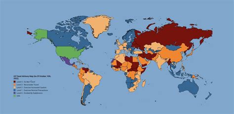 US Travel Advisory Map : r/MapPorn