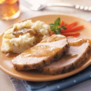 Pork Roast with Mashed Potatoes and Gravy Recipe | Taste of Home