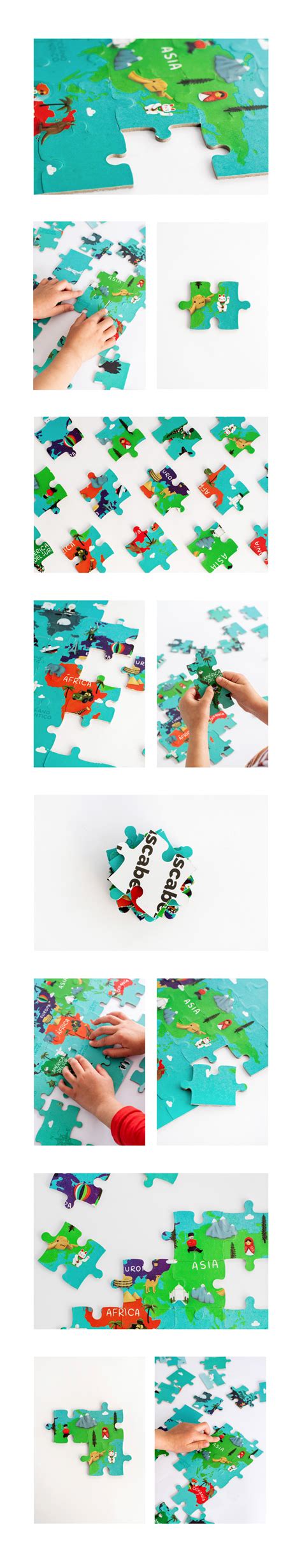 World map puzzle for kids on Behance