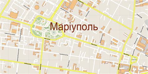 Mariupol Ukraine Map Vector Exact City Plan High Detailed Street Map ...