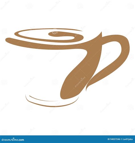 Isolated coffee mug logo stock vector. Illustration of icon - 94037246