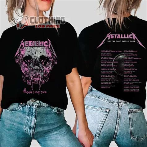 Metallica Poster For M72 Los Angeles Merch, Metallica North American Tour 2023 T-Shirt ...