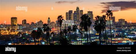 Los Angeles skyline sunset, California, USA Stock Photo - Alamy