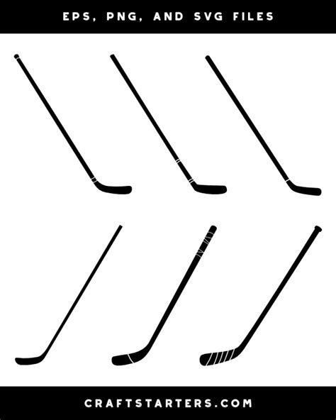 Hockey Stick Silhouette Clip Art