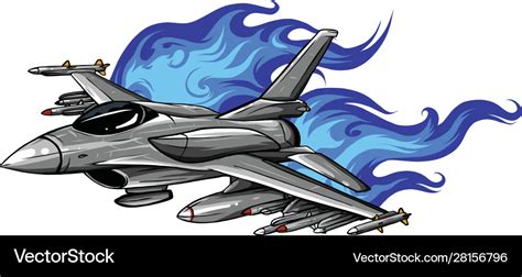 Cartoon fighter plane twin-engine Royalty Free Vector Image