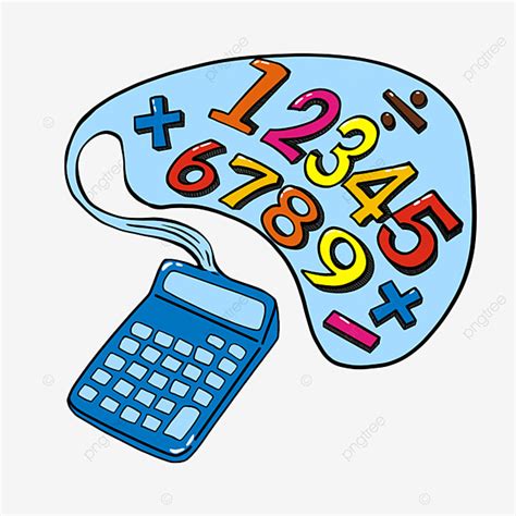 Cartoon Calculator Clipart PNG Images, Math Clipart Cartoon Calculator ...