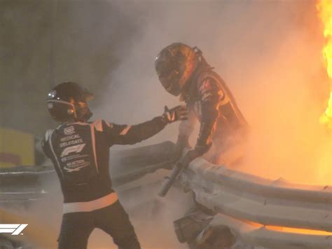 F1 Driver Romain Grosjean Survives Fiery Crash, Update from Hospital