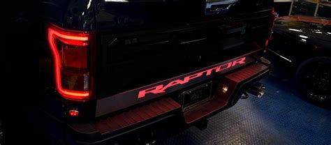 2017-2018 Ford Raptor Light Up Tailgate Panel | American Car Craft