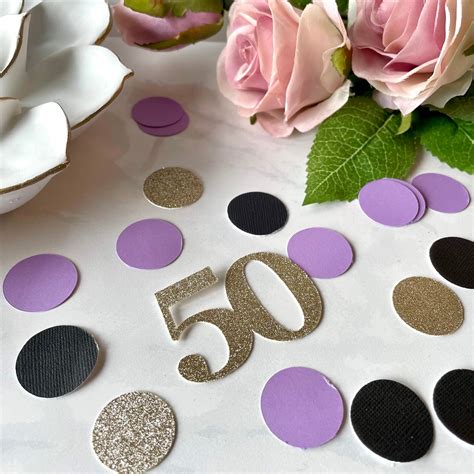 50th Birthday Table Confetti. 50ct. Glitter Confetti. 50th | Etsy