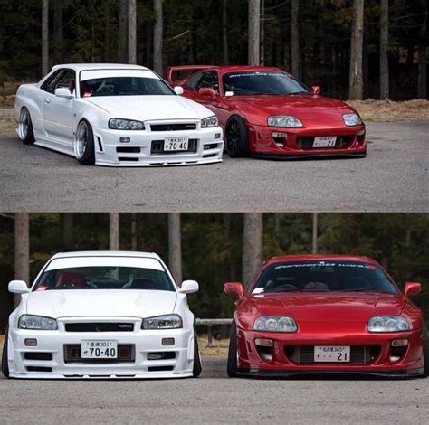 Nissan R34 Skyline And MK4 Supra Wallpaper