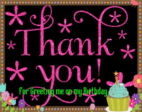 A Birthday Thank You Greeting. | Thank you images, Thank you pictures, Thank you greetings